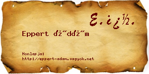 Eppert Ádám névjegykártya